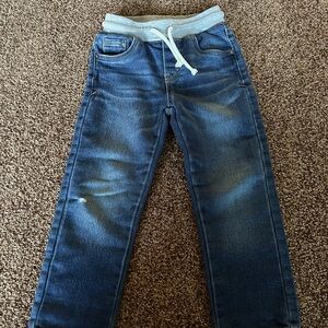 Cat & Jack Light Blue Denim Joggers with Grey Waistband